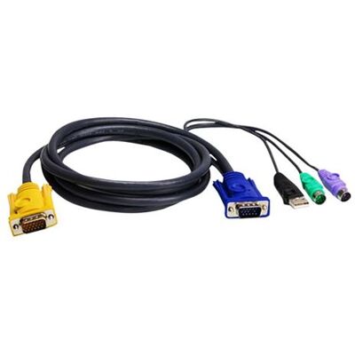 ATEN Technology ATEN 2L-5302UP - Toetsenbord / video / muis (TVM) kabel - USB, PS/2, HD-15 (VGA) (M) naar 18-pins SPHD (M) - 1.8 m ATEN Technology ATEN 2L-5302UP - Toetsenbord / video / muis (TVM) kabel - USB, PS/2, HD-15 (VGA) (M) naar 18-pins SPHD (M) - 1.8 m