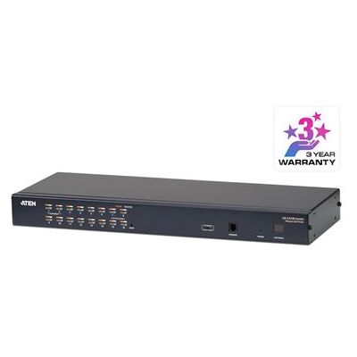 Aten technology ALTUSEN KH1516A - KVM-schakelaar - CAT5 - 16 x KVM port(s) - 1 lokale gebruiker - rack-uitvoering Aten technology ALTUSEN KH1516A - KVM-schakelaar - CAT5 - 16 x KVM port(s) - 1 lokale gebruiker - rack-uitvoering
