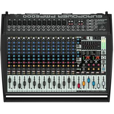 Behringer Europower PMP6000 - Analoge mixer met dubbele DSP FX - versterkt - 20-kanaals - 1600 watt Behringer Europower PMP6000 - Analoge mixer met dubbele DSP FX - versterkt - 20-kanaals - 1600 watt