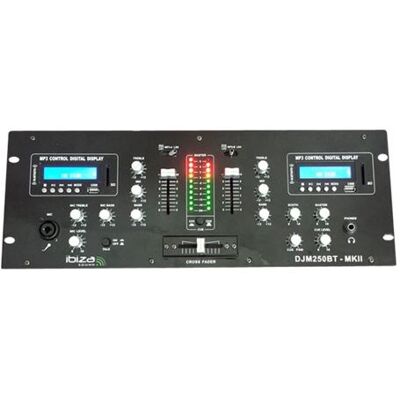 LOTRONIC Ibiza Sound DJM250BT-MKII - Analoge mixer - 2 kanalen - rack-uitvoering LOTRONIC Ibiza Sound DJM250BT-MKII - Analoge mixer - 2 kanalen - rack-uitvoering