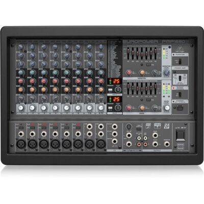 Behringer Europower PMP1680S - analoge mixer - 10 kanalen Behringer Europower PMP1680S - analoge mixer - 10 kanalen