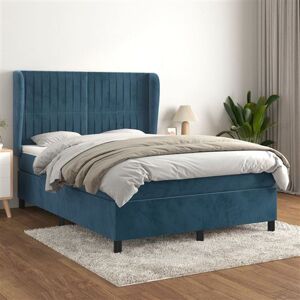 vidaXL Sommier à Lattes de Lit et Matelas, Lit Rembourré, Lit Double, Lit Adulte de Chambre à Coucher Intérieur, Moderne, Bleu Foncé 140x190cm Velours vidaXL Sommier à Lattes de Lit et Matelas, Lit Rembourré, Lit Double, Lit Adulte de Chambre à Coucher Intérieur, Moderne, Bleu Foncé 140x190cm Velours