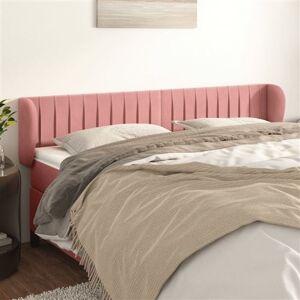 vidaXL Tête de Lit avec Oreilles Meuble de Chambre à Coucher Accessoire de Lit Double Tête de Cadre de Lit Intérieur Rose 203x23x78/88 cm Velours vidaXL Tête de Lit avec Oreilles Meuble de Chambre à Coucher Accessoire de Lit Double Tête de Cadre de Lit Intérieur Rose 203x23x78/88 cm Velours