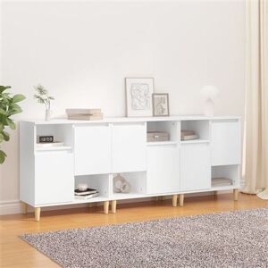 vidaXL Dressoirs 3 st 60x35x70 cm bewerkt hout wit vidaXL Dressoirs 3 st 60x35x70 cm bewerkt hout wit