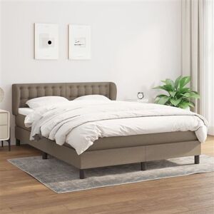 vidaXL Sommier à Lattes de Lit avec Matelas, Lit Rembourré, Lit Double, Lit Adulte de Chambre à Coucher Intérieur, Moderne, Taupe 140x200 cm Tissu vidaXL Sommier à Lattes de Lit avec Matelas, Lit Rembourré, Lit Double, Lit Adulte de Chambre à Coucher Intérieur, Moderne, Taupe 140x200 cm Tissu