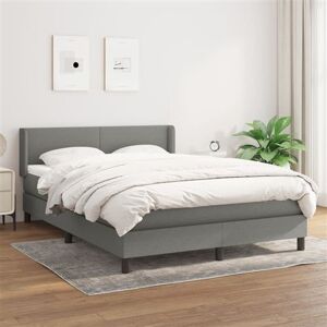 vidaXL Sommier à Lattes de Lit avec Matelas, Lit Rembourré, Lit Double, Lit Adulte de Chambre à Coucher Intérieur, Moderne, Gris Foncé 140x200cm Tissu vidaXL Sommier à Lattes de Lit avec Matelas, Lit Rembourré, Lit Double, Lit Adulte de Chambre à Coucher Intérieur, Moderne, Gris Foncé 140x200cm Tissu