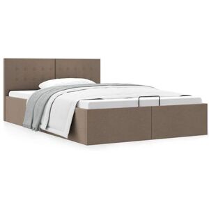 vidaXL Cadre de Lit à Stockage Hydraulique Lit Rembourré Lit Double Lit Adulte Lit Coffre Chambre à Coucher Maison Intérieur Taupe Tissu 120x200 cm vidaXL Cadre de Lit à Stockage Hydraulique Lit Rembourré Lit Double Lit Adulte Lit Coffre Chambre à Coucher Maison Intérieur Taupe Tissu 120x200 cm