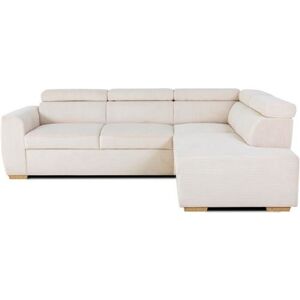 Omkeerbare Converteerbare Hoekbank - 4/5 Zitplaatsen - Kelio - Beige Corduroy - 245 x 184 x 77/87cm Omkeerbare Converteerbare Hoekbank - 4/5 Zitplaatsen - Kelio - Beige Corduroy - 245 x 184 x 77/87cm
