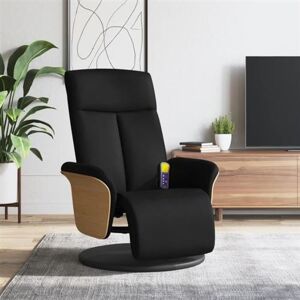 vidaXL Massagestoel verstelbaar met voetensteun stof zwart356535 vidaXL Massagestoel verstelbaar met voetensteun stof zwart356535