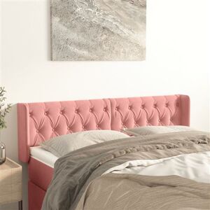 vidaXL Tête de Lit avec Oreilles Meuble de Chambre à Coucher Accessoire de Lit Double Tête de Cadre de Lit Intérieur Rose 163x16x78/88 cm Velours vidaXL Tête de Lit avec Oreilles Meuble de Chambre à Coucher Accessoire de Lit Double Tête de Cadre de Lit Intérieur Rose 163x16x78/88 cm Velours