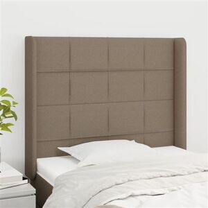 vidaXL Tête de Lit avec Oreilles Meuble de Chambre à Coucher Accessoire de Lit Simple Tête de Cadre de Lit Intérieur Taupe 93x16x118/128 cm Tissu 3119566 vidaXL Tête de Lit avec Oreilles Meuble de Chambre à Coucher Accessoire de Lit Simple Tête de Cadre de Lit Intérieur Taupe 93x16x118/128 cm Tissu 3119566