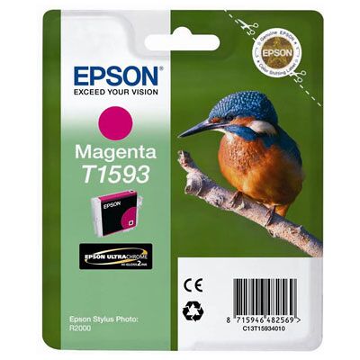 Epson T1593 - 17 ml - magenta - origineel - blister - inktcartridge - voor Stylus Photo R2000 Epson T1593 - 17 ml - magenta - origineel - blister - inktcartridge - voor Stylus Photo R2000