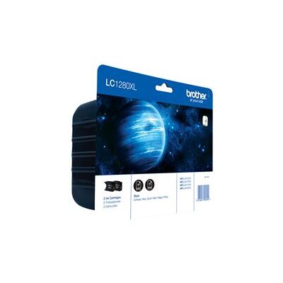 Brother LC1280XLBKBP2 - 2 - hoge capaciteit - zwart - origineel - blister - inktcartridge Brother LC1280XLBKBP2 - 2 - hoge capaciteit - zwart - origineel - blister - inktcartridge