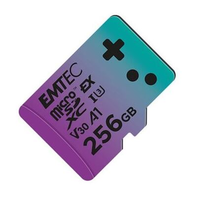EMTEC Express Gaming - Flashgeheugenkaart - 256 GB - A1 / Video Class V30 / UHS-I U3 - microSDXC UHS-I U3 EMTEC Express Gaming - Flashgeheugenkaart - 256 GB - A1 / Video Class V30 / UHS-I U3 - microSDXC UHS-I U3