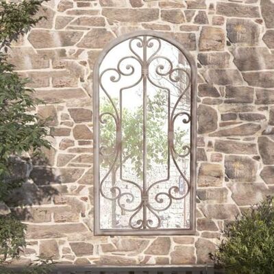 vidaXL Miroir de Jardin Miroir de Patio Mural Décoration de Jardin Suspendu Ajout de Lumière Sable 70x30 cm Fer pour Utilisation Extérieure vidaXL Miroir de Jardin Miroir de Patio Mural Décoration de Jardin Suspendu Ajout de Lumière Sable 70x30 cm Fer pour Utilisation Extérieure