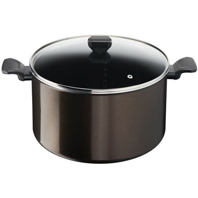 Marmite 30 cm avec couvercle easy cook & clean - Tefal - Noir - Aluminium Marmite 30 cm avec couvercle easy cook & clean - Tefal - Noir - Aluminium
