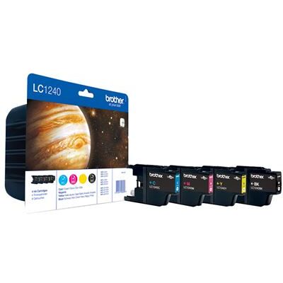 Brother LC1240 Value Pack - Zwart, geel, cyaan, magenta - origineel - blister met akoestisch / elektromagnetisch alarm - inktcartridge - voor Brother DCP-J525W, DCP-J725DW, DCP-J925DW Brother LC1240 Value Pack - Zwart, geel, cyaan, magenta - origineel - blister met akoestisch / elektromagnetisch alarm - inktcartridge - voor Brother DCP-J525W, DCP-J725DW, DCP-J925DW