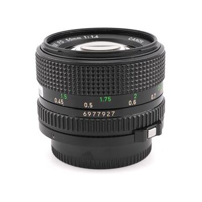 Canon Objectief met vaste brandpuntsafstand 50mm f1.4 FDn Zwart Refurbished Canon Objectief met vaste brandpuntsafstand 50mm f1.4 FDn Zwart Refurbished