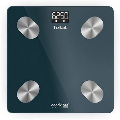 Tefal Personenweegschaal Goodvibes Life+ BM9620S1 Grijs Tefal Personenweegschaal Goodvibes Life+ BM9620S1 Grijs