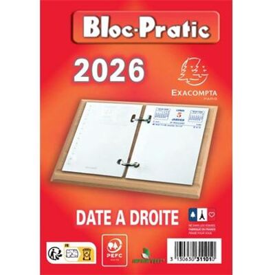Exacompta EXACPTA AG5 EPHEMERIDE DROITE 31101E Exacompta EXACPTA AG5 EPHEMERIDE DROITE 31101E