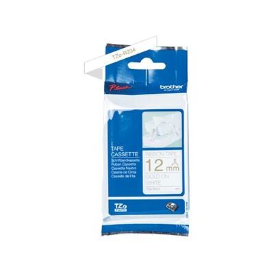 Brother Stoffen lint TZe-R234 voor PT-H200 en P-Touch White Gold etiketteerders Brother Stoffen lint TZe-R234 voor PT-H200 en P-Touch White Gold etiketteerders