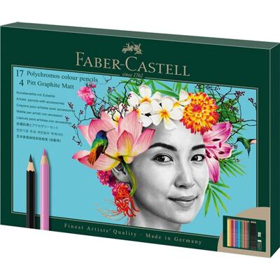 Set van 23 Polychromos en Pitt Graphite Matt Faber-Castell Set van 23 Polychromos en Pitt Graphite Matt Faber-Castell