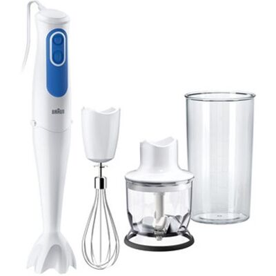 Braun Multiquick 3 MQ 3025 WH Omelette - Handblender - 700 W - wit/blauw Braun Multiquick 3 MQ 3025 WH Omelette - Handblender - 700 W - wit/blauw