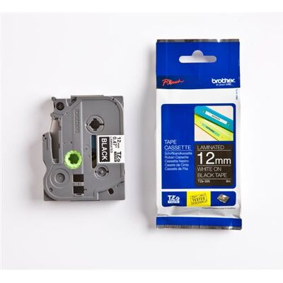 Brother Labelsticker TZe-335 Wit op zwart Brother Labelsticker TZe-335 Wit op zwart