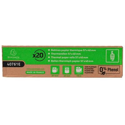 Exacompta - Wit - Rol (5,7 cm x 18 m) - 55 g/m² - 20 rol(len) kassabonpapier Exacompta - Wit - Rol (5,7 cm x 18 m) - 55 g/m² - 20 rol(len) kassabonpapier