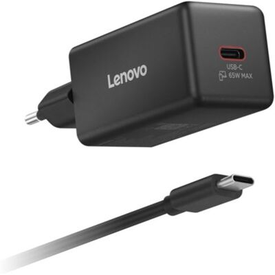 Lenovo - Netspanningsadapter - GaN - 65 watt (USB-C) - zwart - Europa - voor ThinkPad T16 Gen 4 21QN Lenovo - Netspanningsadapter - GaN - 65 watt (USB-C) - zwart - Europa - voor ThinkPad T16 Gen 4 21QN