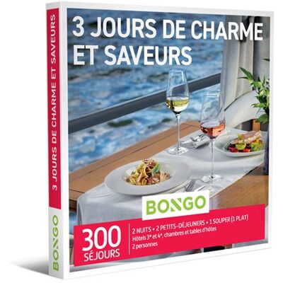 Cadeaubox BONGO 3 Jours de Charme et Saveurs - FR Cadeaubox BONGO 3 Jours de Charme et Saveurs - FR