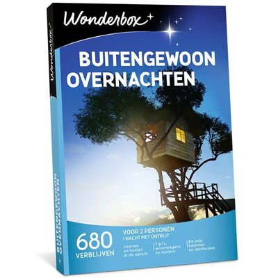 Cadeaubox Wonderbox Buitengewoon Overnachten - NL Cadeaubox Wonderbox Buitengewoon Overnachten - NL