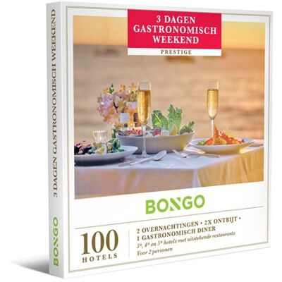 Cadeaubox BONGO 3 Dagen Gastronomisch Weekend - NL Cadeaubox BONGO 3 Dagen Gastronomisch Weekend - NL
