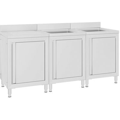 vidaXL Evier de Cuisine Commercial Evier de Restauration Hôtel Garage Lieu de Travail Gastronomie Maison Intérieur 180x60x96 cm Acier Inoxydable vidaXL Evier de Cuisine Commercial Evier de Restauration Hôtel Garage Lieu de Travail Gastronomie Maison Intérieur 180x60x96 cm Acier Inoxydable