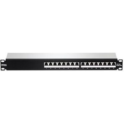 TRENDnet TC-P16C6AS - Patchpaneel - monteerbaar aan rek - CAT 6a - STP - RJ-45 X 16 - 1U TRENDnet TC-P16C6AS - Patchpaneel - monteerbaar aan rek - CAT 6a - STP - RJ-45 X 16 - 1U