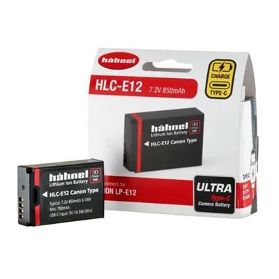 Hähnel Batterij Ultra HLC-E12 USB-C Zwart voor Canon fototoestel Hähnel Batterij Ultra HLC-E12 USB-C Zwart voor Canon fototoestel