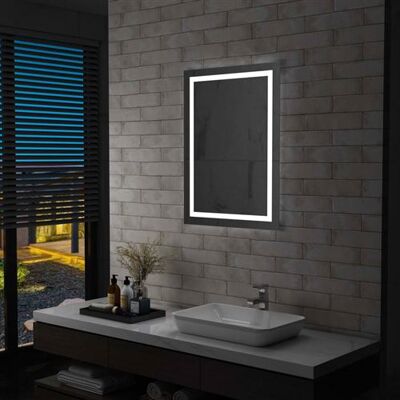 vidaXL Miroir à LED pour Salle de Bains et Capteur Tactile Miroir Carré Miroir à Lumière Miroir à Eclairage Economie d'Energie Maison Intérieur 60x80 cm vidaXL Miroir à LED pour Salle de Bains et Capteur Tactile Miroir Carré Miroir à Lumière Miroir à Eclairage Economie d'Energie Maison Intérieur 60x80 cm