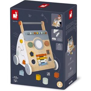 Houten duw speelgoed Janod Sweet Cocoon multi-activiteiten trolley Houten duw speelgoed Janod Sweet Cocoon multi-activiteiten trolley