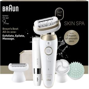 Braun Elektrische epilator SkinSpa 3D Silk-Epil 9 Flex 9-481 Wit en Goud Braun Elektrische epilator SkinSpa 3D Silk-Epil 9 Flex 9-481 Wit en Goud