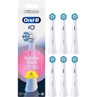 Oral B Oral-B Tandenborstel opzetborstels iO Gentle Care Wit x6 Oral B Oral-B Tandenborstel opzetborstels iO Gentle Care Wit x6