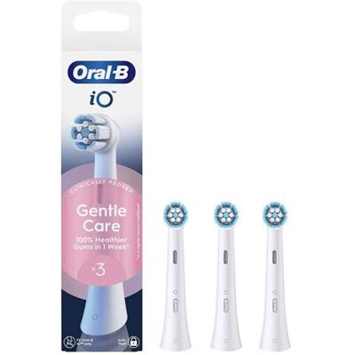 Oral B Oral-B Tandenborstel opzetborstels iO Gentle Care Wit x3 Oral B Oral-B Tandenborstel opzetborstels iO Gentle Care Wit x3