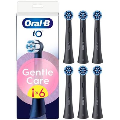 Oral B Oral-B Tandenborstel opzetborstels iO Gentle Care Zwart x6 Oral B Oral-B Tandenborstel opzetborstels iO Gentle Care Zwart x6