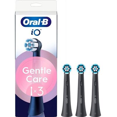 Oral B Oral-B Opzetborstels iO Gentle Care Zwart x3 Oral B Oral-B Opzetborstels iO Gentle Care Zwart x3