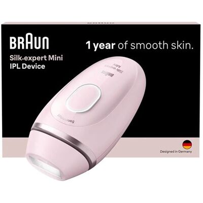 Braun Ontharingsapparaat met gepulseerd licht IPL Silk-Expert Mini PL1100 Roze Braun Ontharingsapparaat met gepulseerd licht IPL Silk-Expert Mini PL1100 Roze
