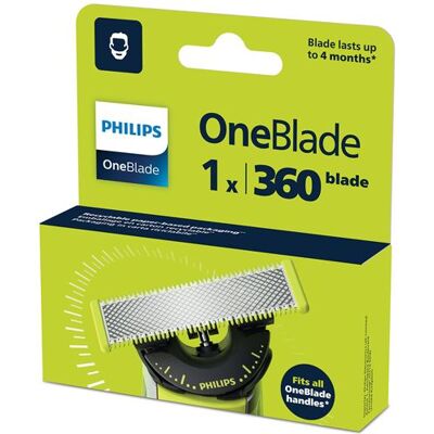 Philips Vervangingsmes OneBlade 360 x 1 Zwart en Groen Philips Vervangingsmes OneBlade 360 x 1 Zwart en Groen