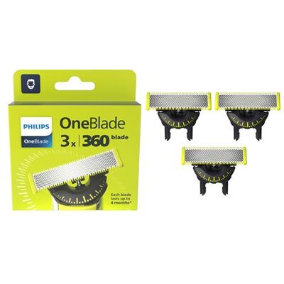 Philips Vervangingsmes 3-Pak OneBlade 360 QP430/50 Grijs Philips Vervangingsmes 3-Pak OneBlade 360 QP430/50 Grijs