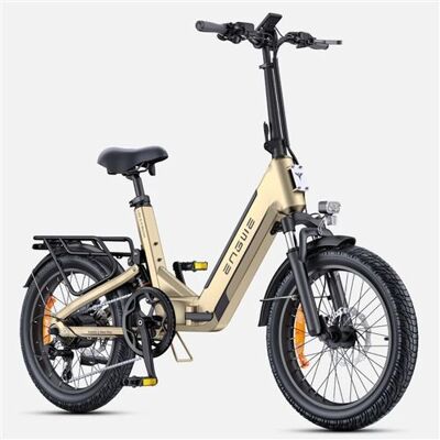 Elektrische Fiets ENGWE L20 3.0 BOOST - Motor 250W Batterij 48V13.5AH 20 Inch Banden Hydraulische Schijfremmen TÜV-Certificering - Gouden Elektrische Fiets ENGWE L20 3.0 BOOST - Motor 250W Batterij 48V13.5AH 20 Inch Banden Hydraulische Schijfremmen TÜV-Certificering - Gouden