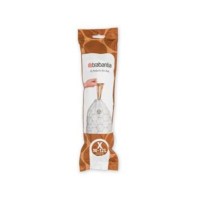 Brabantia Rol van 20 vuilniszakken PerFectFit 10-12 L Wit Brabantia Rol van 20 vuilniszakken PerFectFit 10-12 L Wit