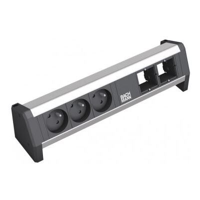 Bachmann DESK - Stroomstrip - 230 Volt wisselstroom V - uitgangen: 3 - zwart Bachmann DESK - Stroomstrip - 230 Volt wisselstroom V - uitgangen: 3 - zwart