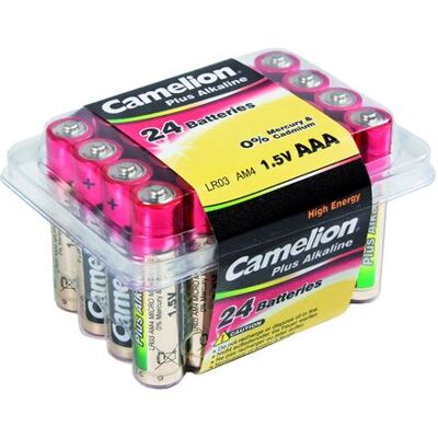 Camelion AAA - LR3 Alkaline 1,5V batterijen - 24 stuks Camelion AAA - LR3 Alkaline 1,5V batterijen - 24 stuks